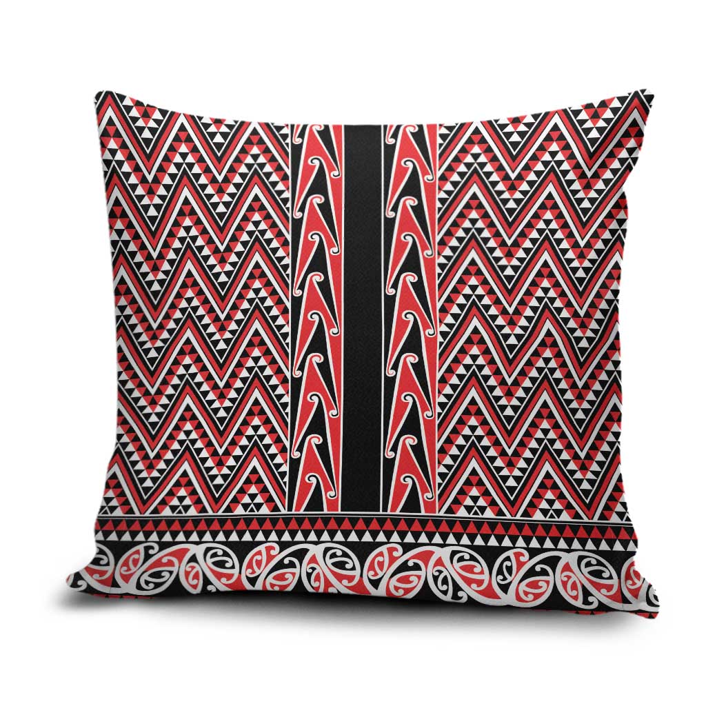 New Zealand Maori Niho Taniwha Pillow Cover Whero Mangopare and Puhoro Pattern - Aussie Hoodie