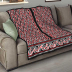 New Zealand Maori Niho Taniwha Quilt Whero Mangopare and Puhoro Pattern