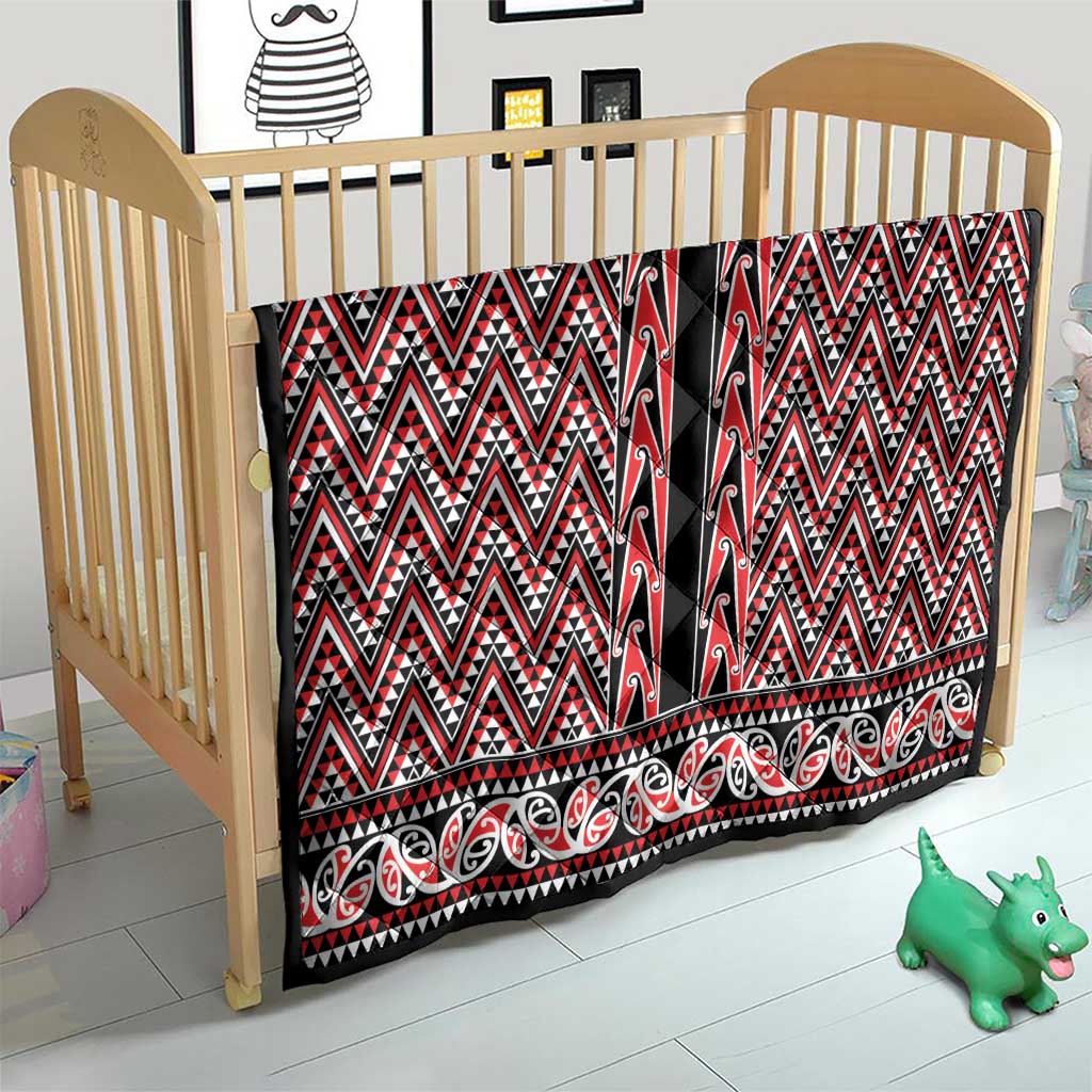 New Zealand Maori Niho Taniwha Quilt Whero Mangopare and Puhoro Pattern