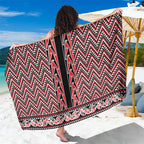 New Zealand Maori Niho Taniwha Sarong Whero Mangopare and Puhoro Pattern