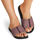 New Zealand Maori Niho Taniwha Slide Sandals Whero Mangopare and Puhoro Pattern - Aussie Hoodie
