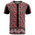 New Zealand Maori Niho Taniwha T Shirt Whero Mangopare and Puhoro Pattern