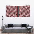 New Zealand Maori Niho Taniwha Tapestry Whero Mangopare and Puhoro Pattern
