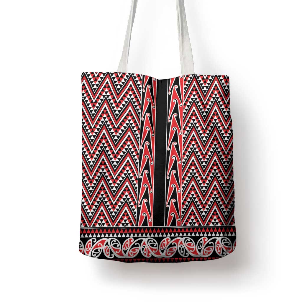 New Zealand Maori Niho Taniwha Tote Bag Whero Mangopare and Puhoro Pattern - Aussie Hoodie