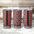 New Zealand Maori Niho Taniwha Tumbler Cup Whero Mangopare and Puhoro Pattern