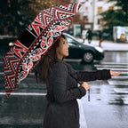 New Zealand Maori Niho Taniwha Umbrella Whero Mangopare and Puhoro Pattern - Aussie Hoodie