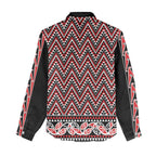 New Zealand Maori Niho Taniwha Women Casual Shirt Whero Mangopare and Puhoro Pattern