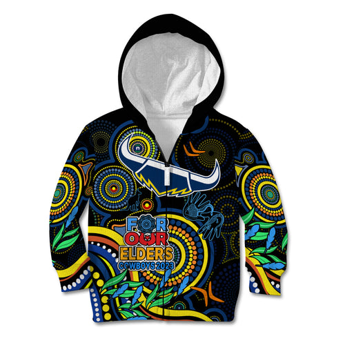 cowboys-rugby-aboriginal-art-kid-hoodie-naidoc-indigenous-tribal