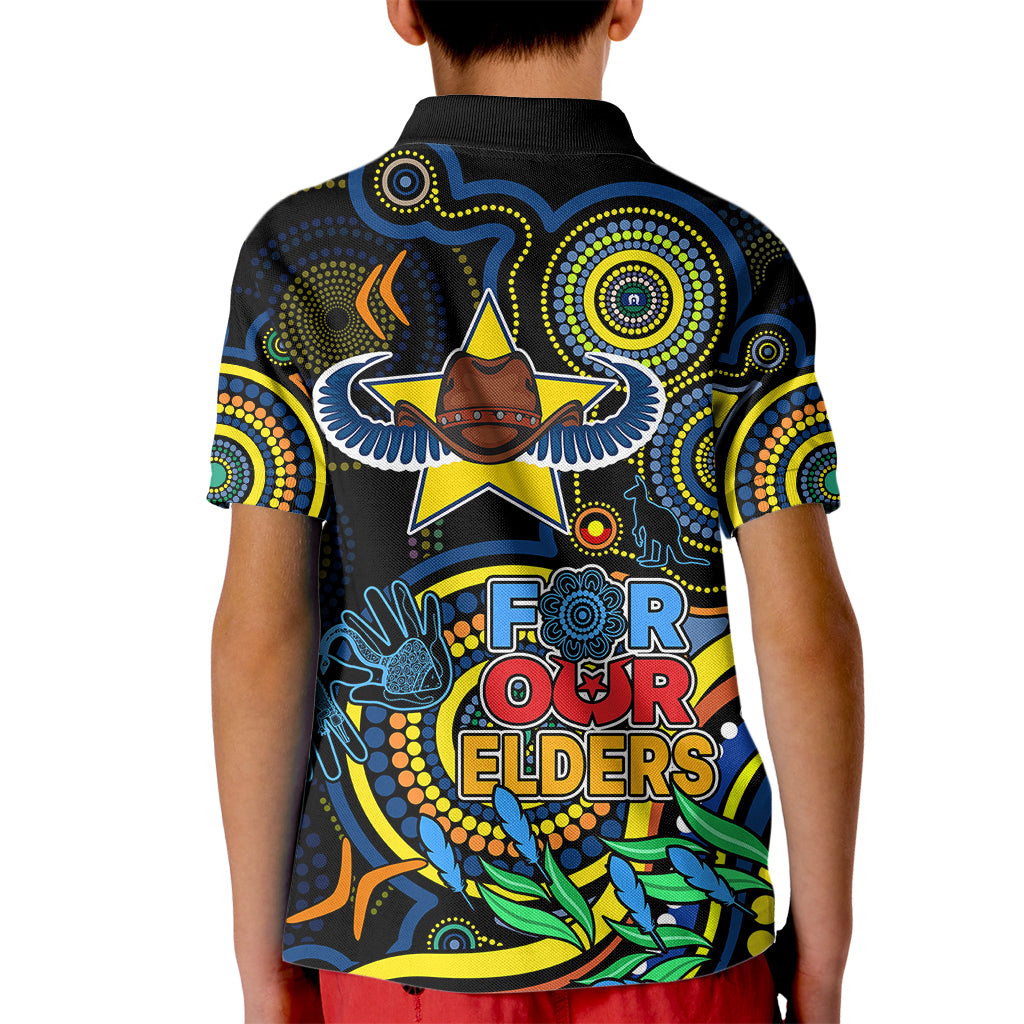 cowboys-rugby-aboriginal-art-kid-polo-shirt-naidoc-indigenous-tribal