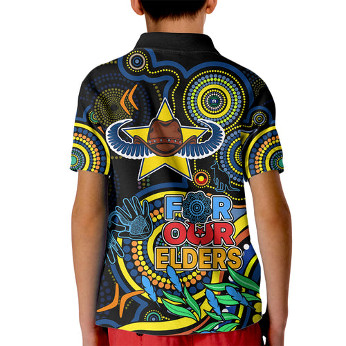 cowboys-rugby-aboriginal-art-kid-polo-shirt-naidoc-indigenous-tribal
