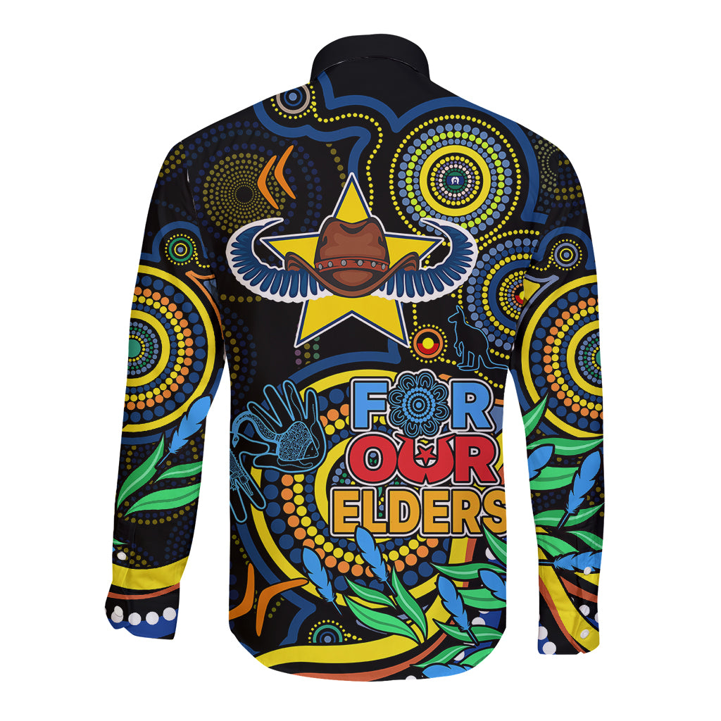 cowboys-rugby-aboriginal-art-long-sleeve-button-shirt-naidoc-indigenous-tribal