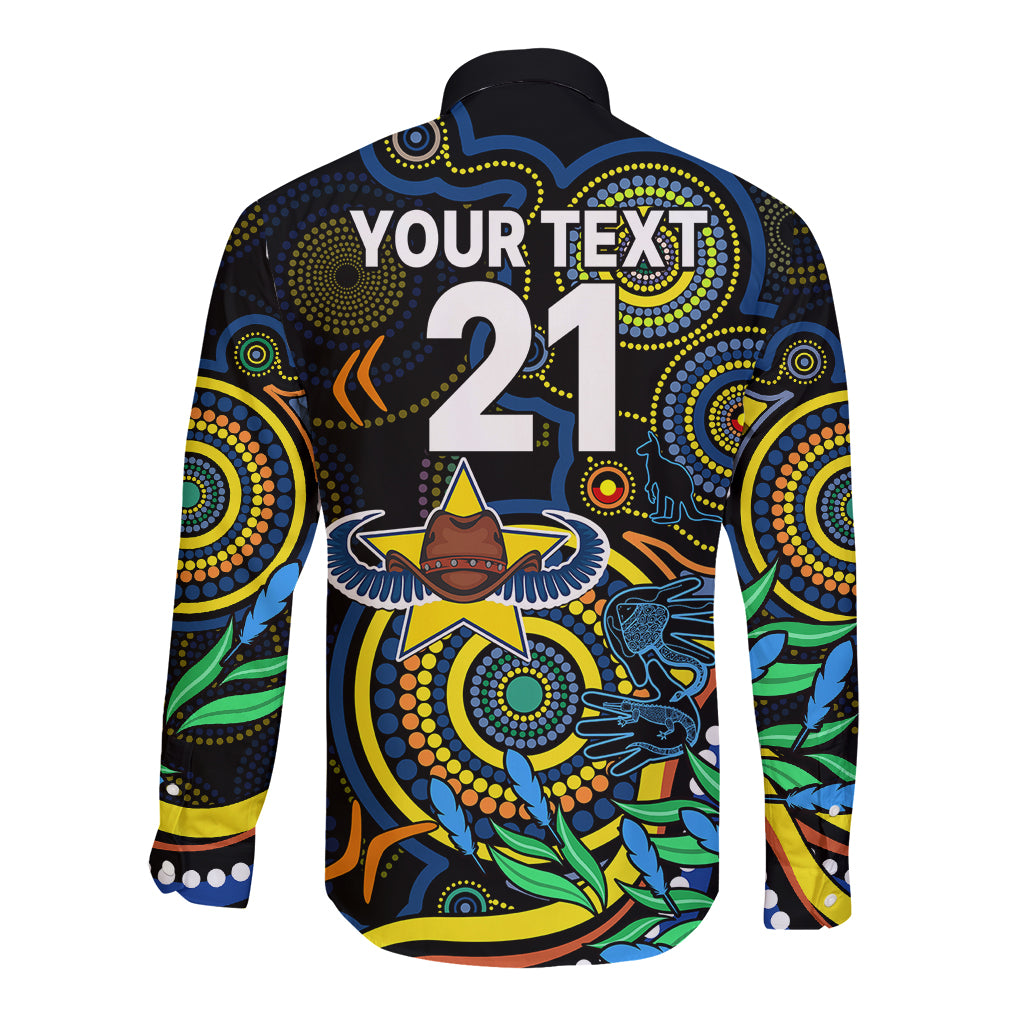 custom-cowboys-rugby-aboriginal-art-long-sleeve-button-shirt-naidoc-indigenous-tribal