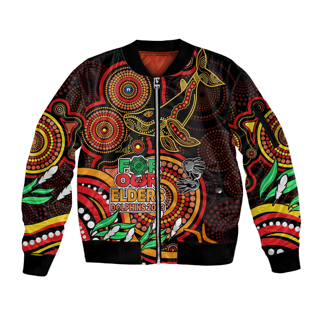 dolphins-rugby-aboriginal-art-sleeve-zip-bomber-jacket-naidoc-indigenous-tribal