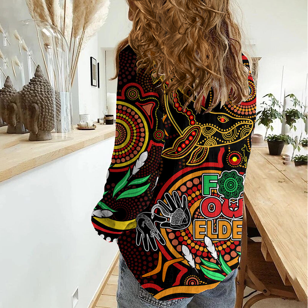 Dolphins Rugby Aboriginal Art Women Casual Shirt NAIDOC Indigenous Tribal LT9