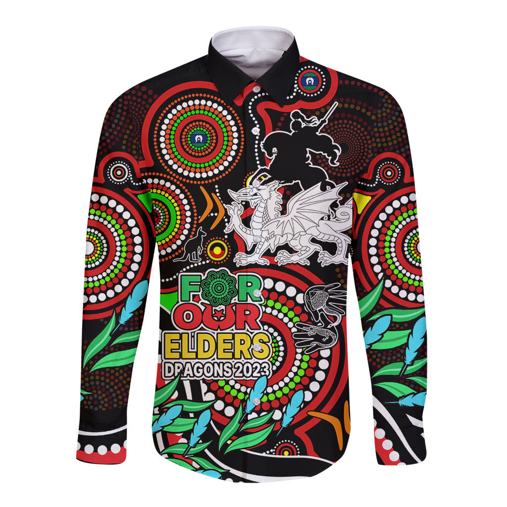 dragons-rugby-aboriginal-art-long-sleeve-button-shirt-naidoc-indigenous-tribal