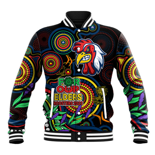 roosters-rugby-aboriginal-art-baseball-jacket-naidoc-indigenous-tribal