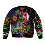roosters-rugby-aboriginal-art-sleeve-zip-bomber-jacket-naidoc-indigenous-tribal