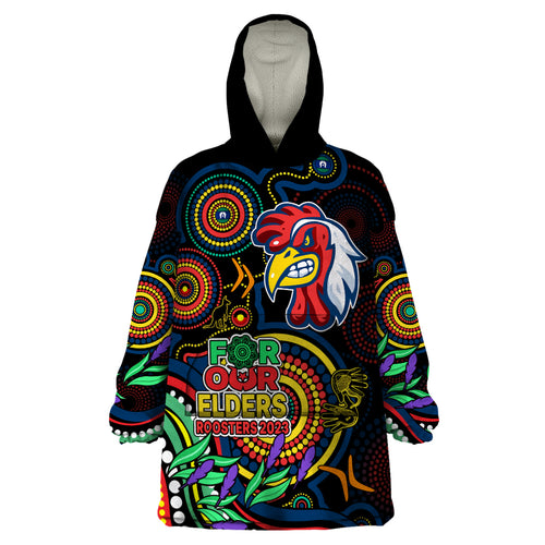 roosters-rugby-aboriginal-art-wearable-blanket-hoodie-naidoc-indigenous-tribal