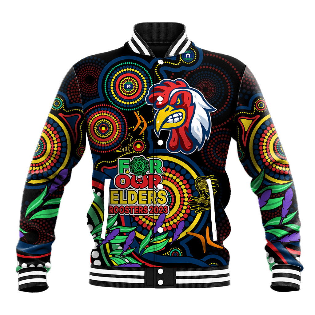 custom-roosters-rugby-aboriginal-art-baseball-jacket-naidoc-indigenous-tribal
