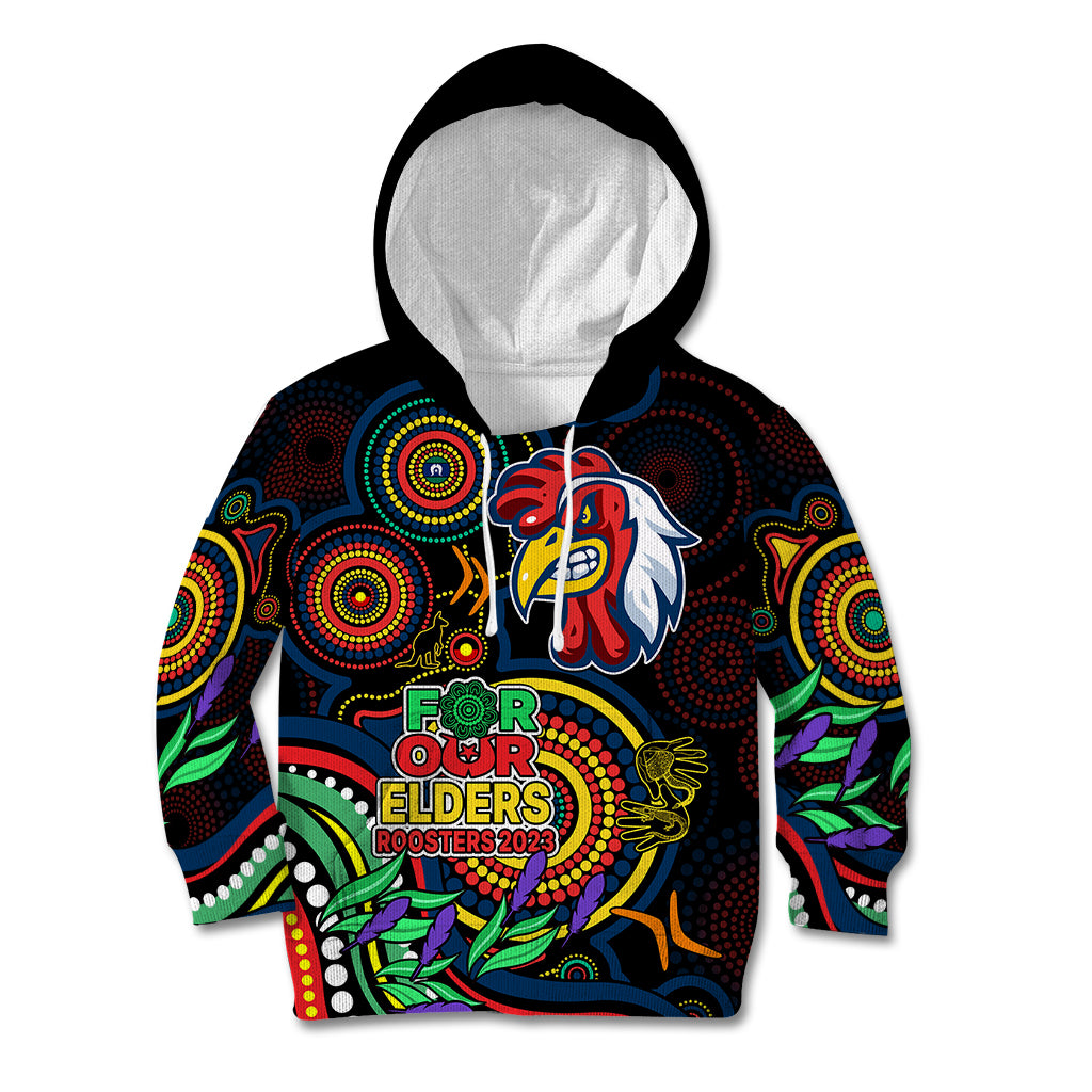 custom-roosters-rugby-aboriginal-art-kid-hoodie-naidoc-indigenous-tribal