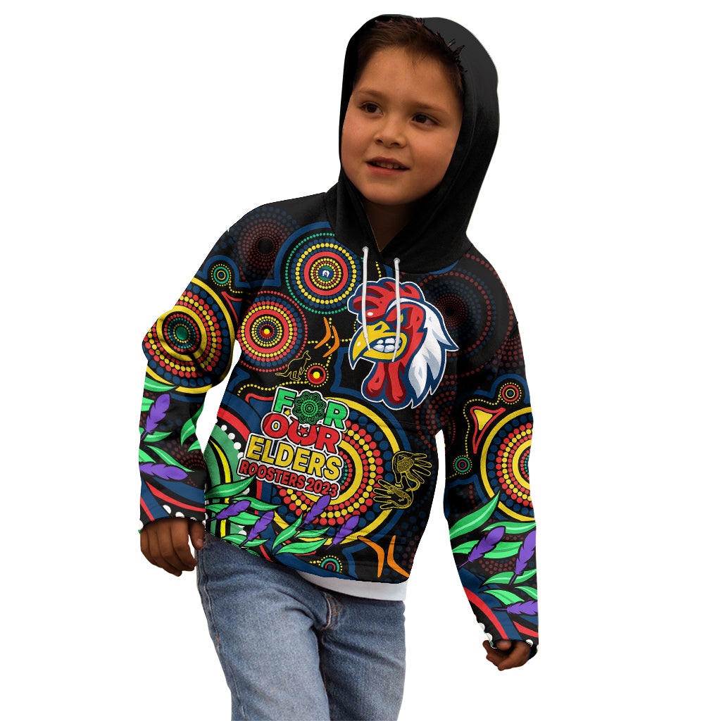 custom-roosters-rugby-aboriginal-art-kid-hoodie-naidoc-indigenous-tribal