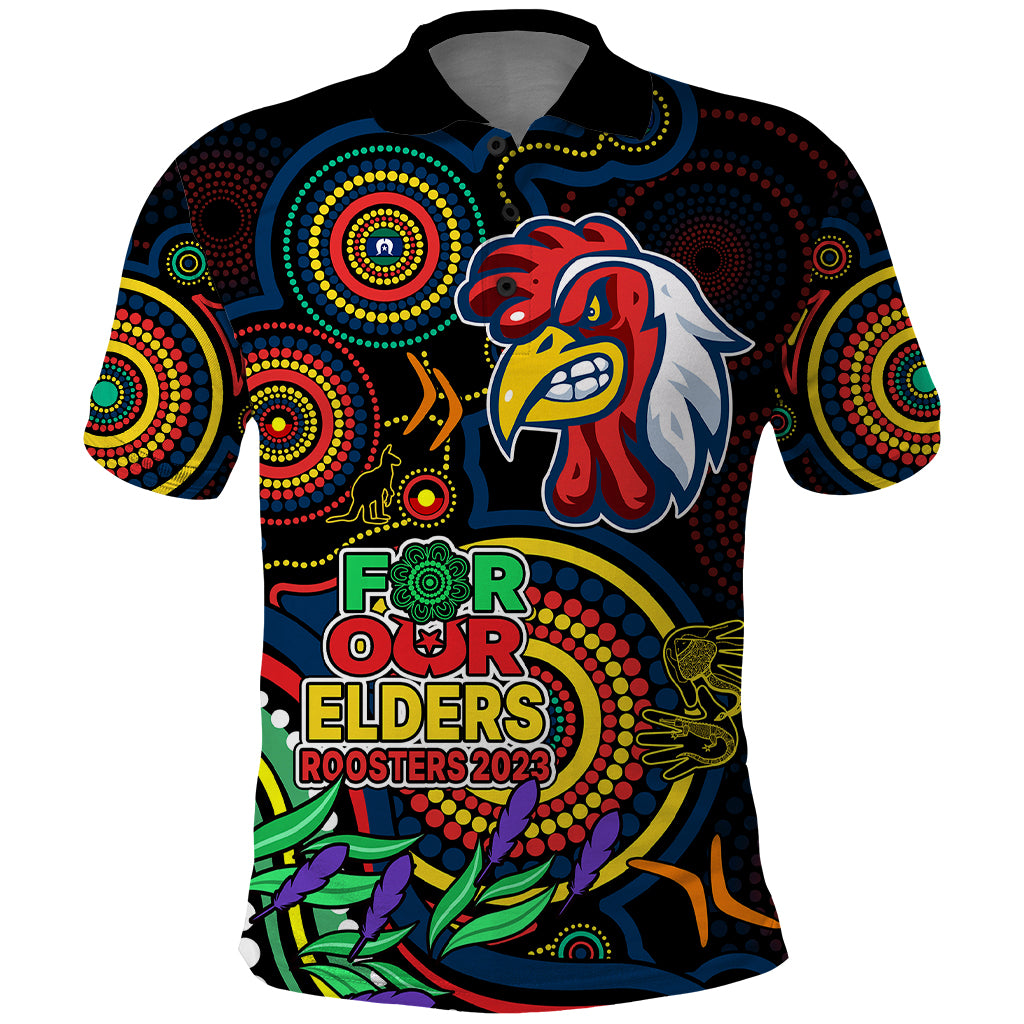 custom-roosters-rugby-aboriginal-art-polo-shirt-naidoc-indigenous-tribal