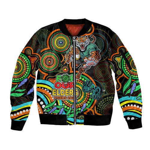 tigers-rugby-aboriginal-art-sleeve-zip-bomber-jacket-naidoc-indigenous-tribal