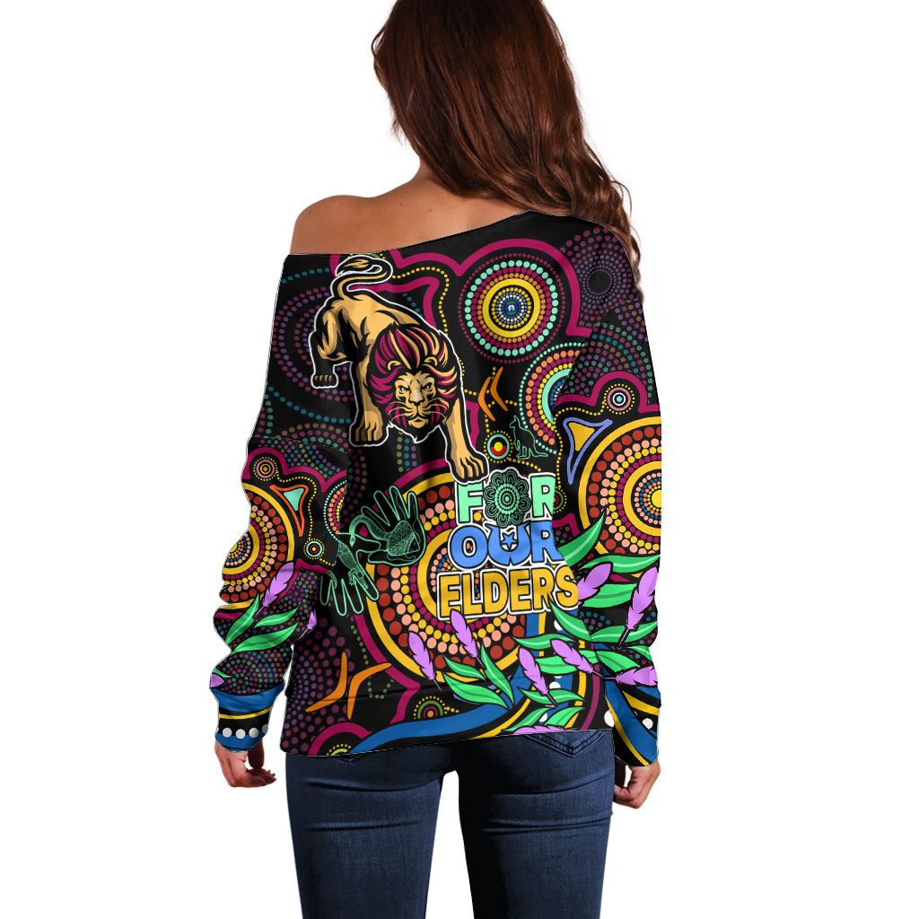 lions-football-aboriginal-art-off-shoulder-sweater-naidoc-indigenous-tribal