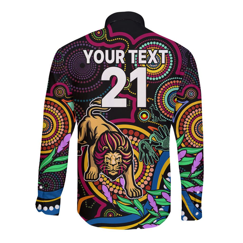 custom-lions-football-aboriginal-art-long-sleeve-button-shirt-naidoc-indigenous-tribal