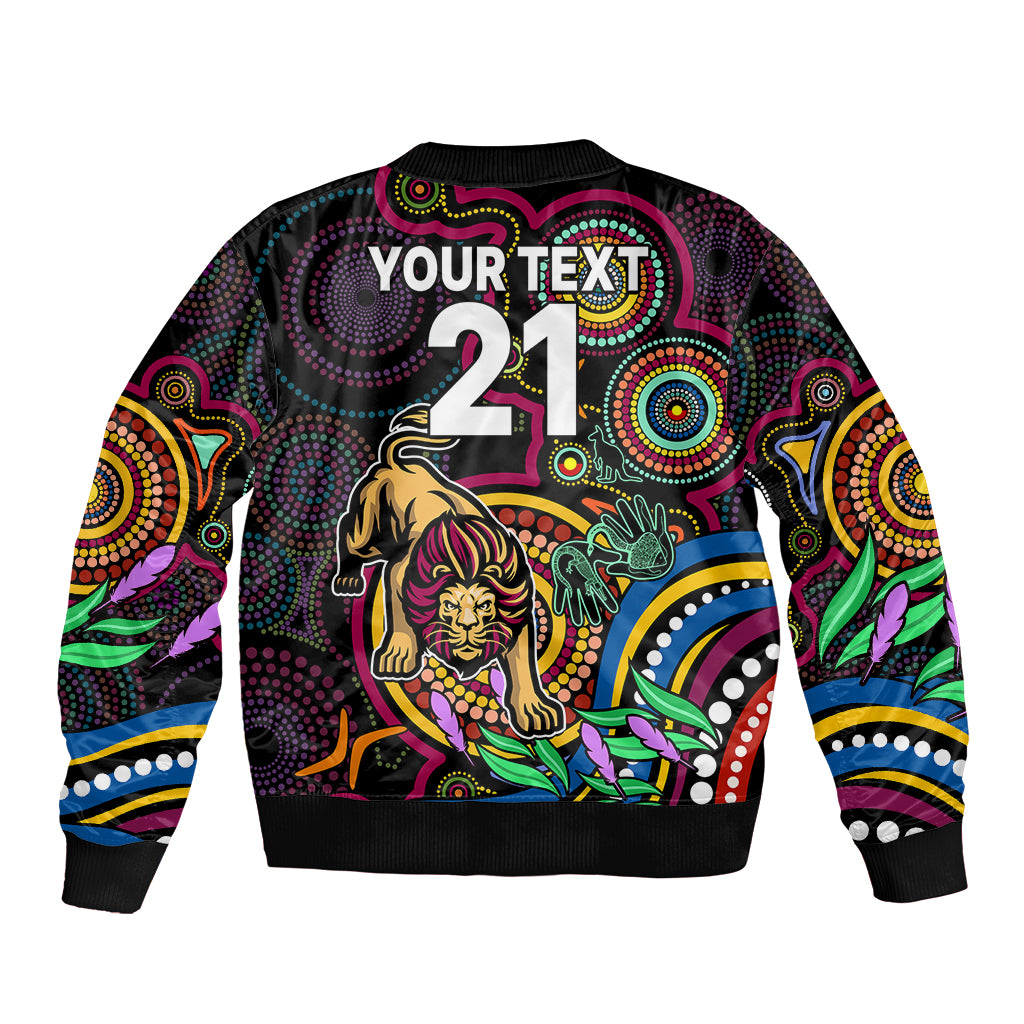 custom-lions-football-aboriginal-art-sleeve-zip-bomber-jacket-naidoc-indigenous-tribal
