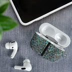 New Zealand Maori Niho Taniwha AirPods Case Papua Shell - Mangopare Puhoro Pattern