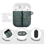 New Zealand Maori Niho Taniwha AirPods Case Papua Shell - Mangopare Puhoro Pattern