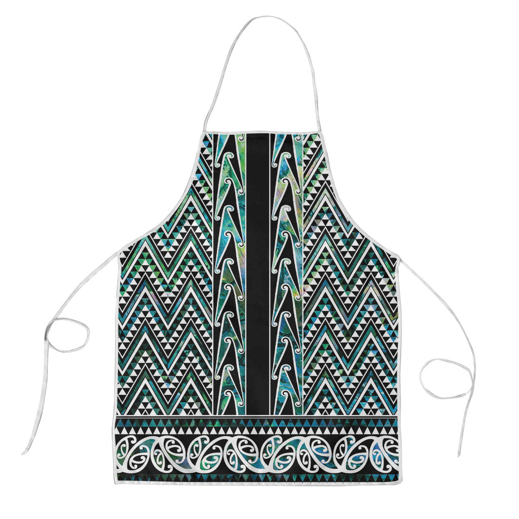New Zealand Maori Niho Taniwha Apron Papua Shell - Mangopare Puhoro Pattern
