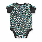New Zealand Maori Niho Taniwha Baby Onesie Papua Shell - Mangopare Puhoro Pattern