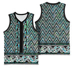 New Zealand Maori Niho Taniwha Basketball Jersey Papua Shell - Mangopare Puhoro Pattern