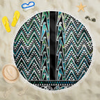 New Zealand Maori Niho Taniwha Beach Blanket Papua Shell - Mangopare Puhoro Pattern