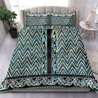 New Zealand Maori Niho Taniwha Bedding Set Papua Shell - Mangopare Puhoro Pattern