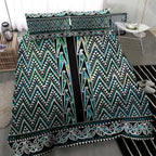 New Zealand Maori Niho Taniwha Bedding Set Papua Shell - Mangopare Puhoro Pattern