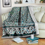 New Zealand Maori Niho Taniwha Blanket Papua Shell - Mangopare Puhoro Pattern
