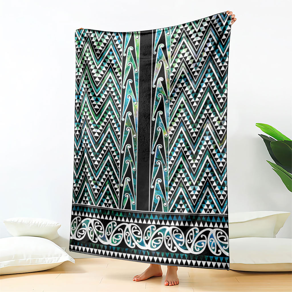 New Zealand Maori Niho Taniwha Blanket Papua Shell - Mangopare Puhoro Pattern