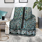 New Zealand Maori Niho Taniwha Blanket Papua Shell - Mangopare Puhoro Pattern