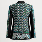 New Zealand Maori Niho Taniwha Blazer Papua Shell - Mangopare Puhoro Pattern