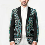 New Zealand Maori Niho Taniwha Blazer Papua Shell - Mangopare Puhoro Pattern
