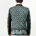 New Zealand Maori Niho Taniwha Blazer Papua Shell - Mangopare Puhoro Pattern
