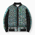 New Zealand Maori Niho Taniwha Bomber Puffer Jacket Papua Shell - Mangopare Puhoro Pattern