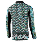 New Zealand Maori Niho Taniwha Button Sweatshirt Papua Shell - Mangopare Puhoro Pattern