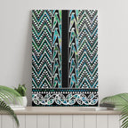 New Zealand Maori Niho Taniwha Canvas Wall Art Papua Shell - Mangopare Puhoro Pattern