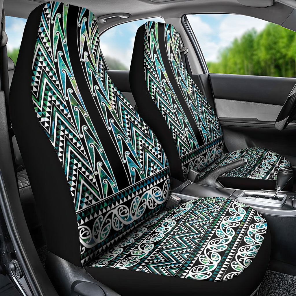 New Zealand Maori Niho Taniwha Car Seat Cover Papua Shell - Mangopare Puhoro Pattern