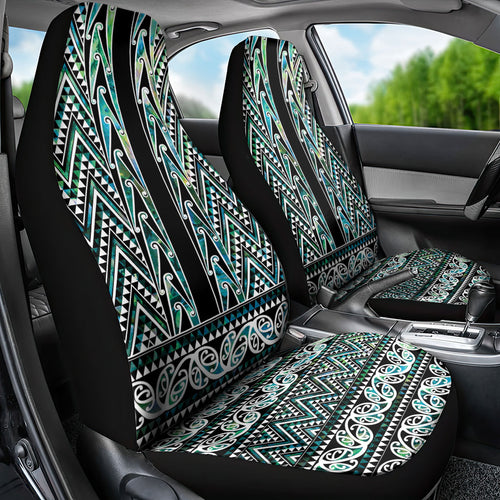 New Zealand Maori Niho Taniwha Car Seat Cover Papua Shell - Mangopare Puhoro Pattern