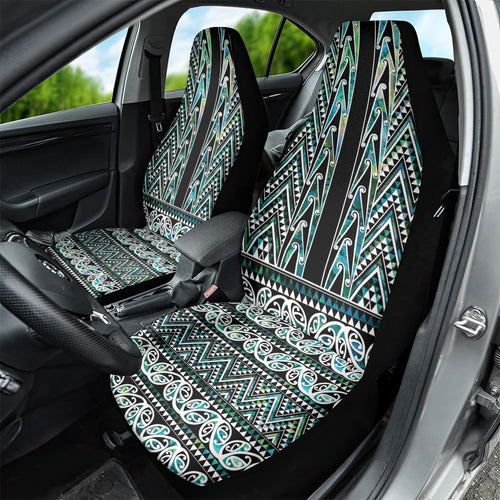 New Zealand Maori Niho Taniwha Car Seat Cover Papua Shell - Mangopare Puhoro Pattern